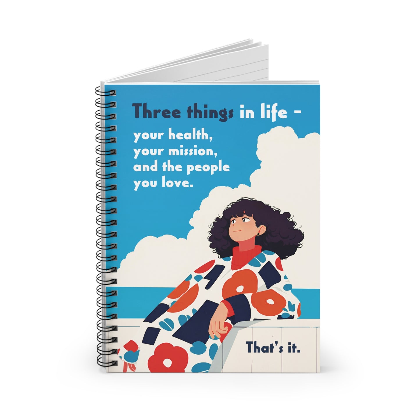 Inspirational Spiral Notebook - Life Goals Cover