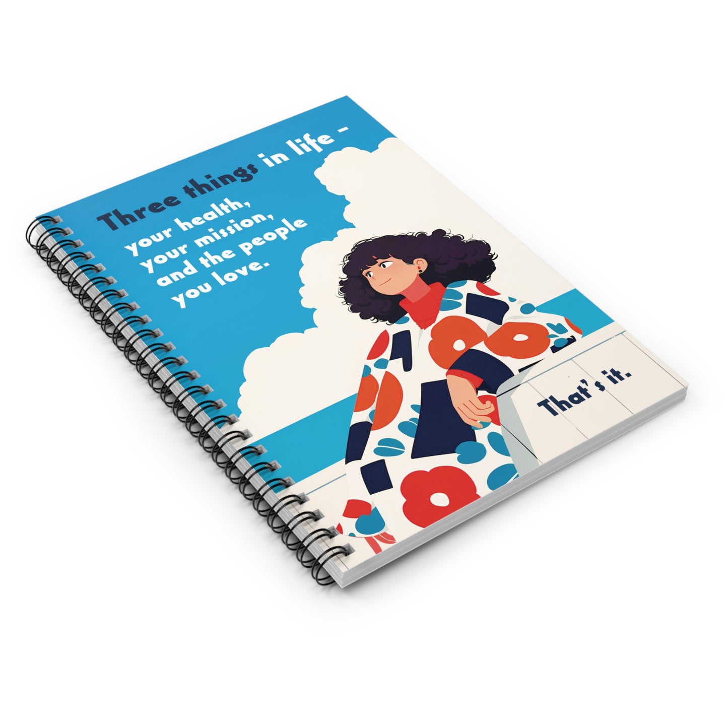 Inspirational Spiral Notebook - Life Goals Cover