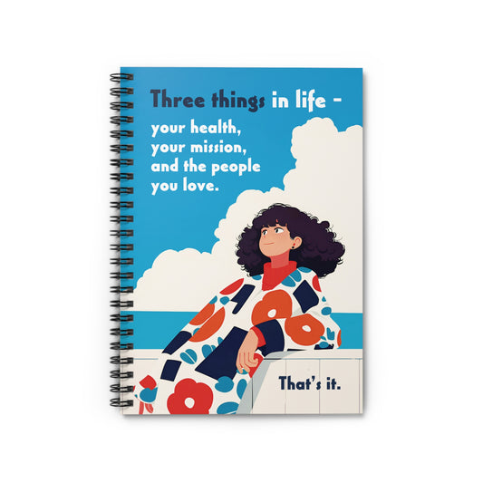 Inspirational Spiral Notebook - Life Goals Cover