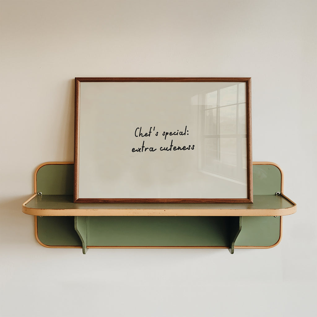 Chef's Special: Extra Cuteness Print | Hand-Drawn Kitchen Typography Poster