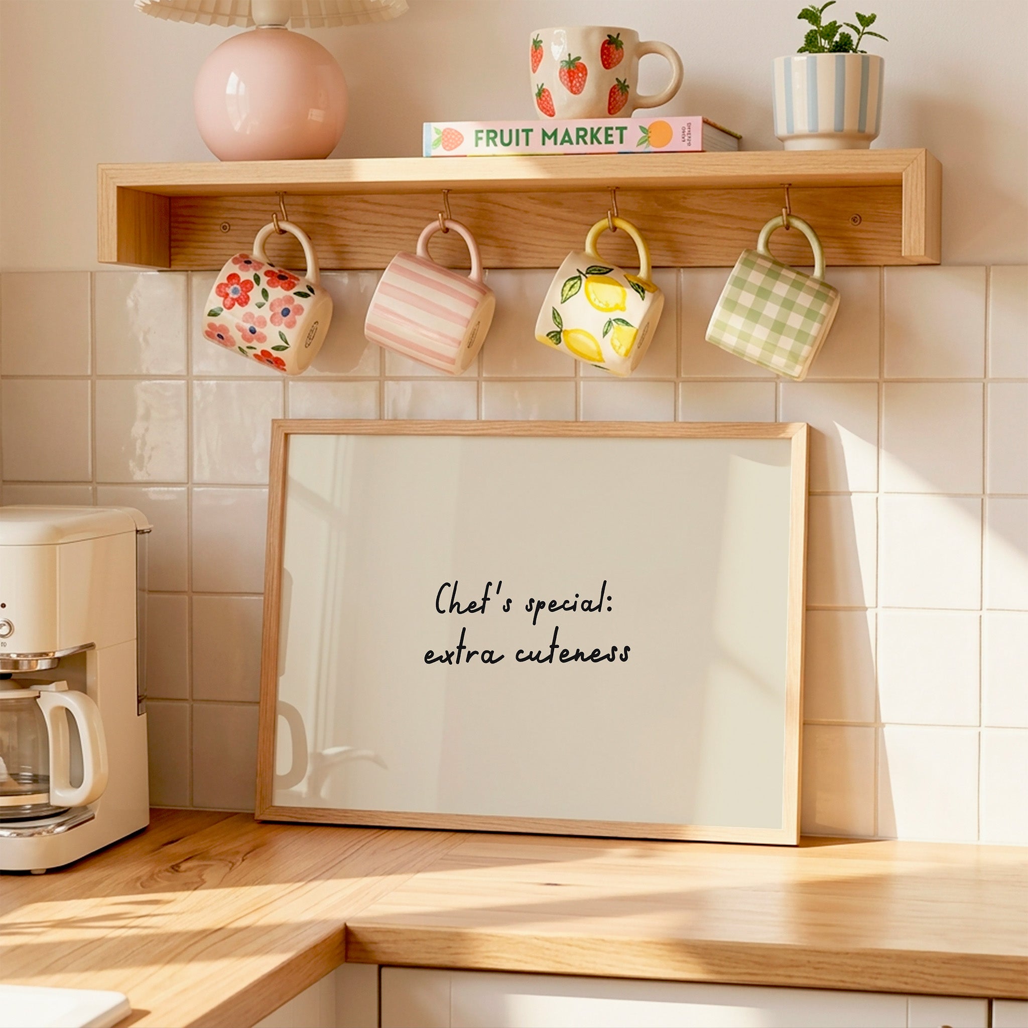 Chef's Special: Extra Cuteness Print | Hand-Drawn Kitchen Typography Poster