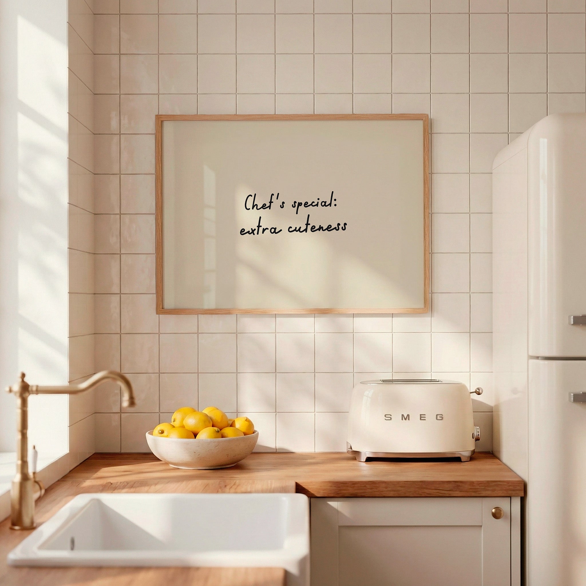 Chef's Special: Extra Cuteness Print | Hand-Drawn Kitchen Typography Poster