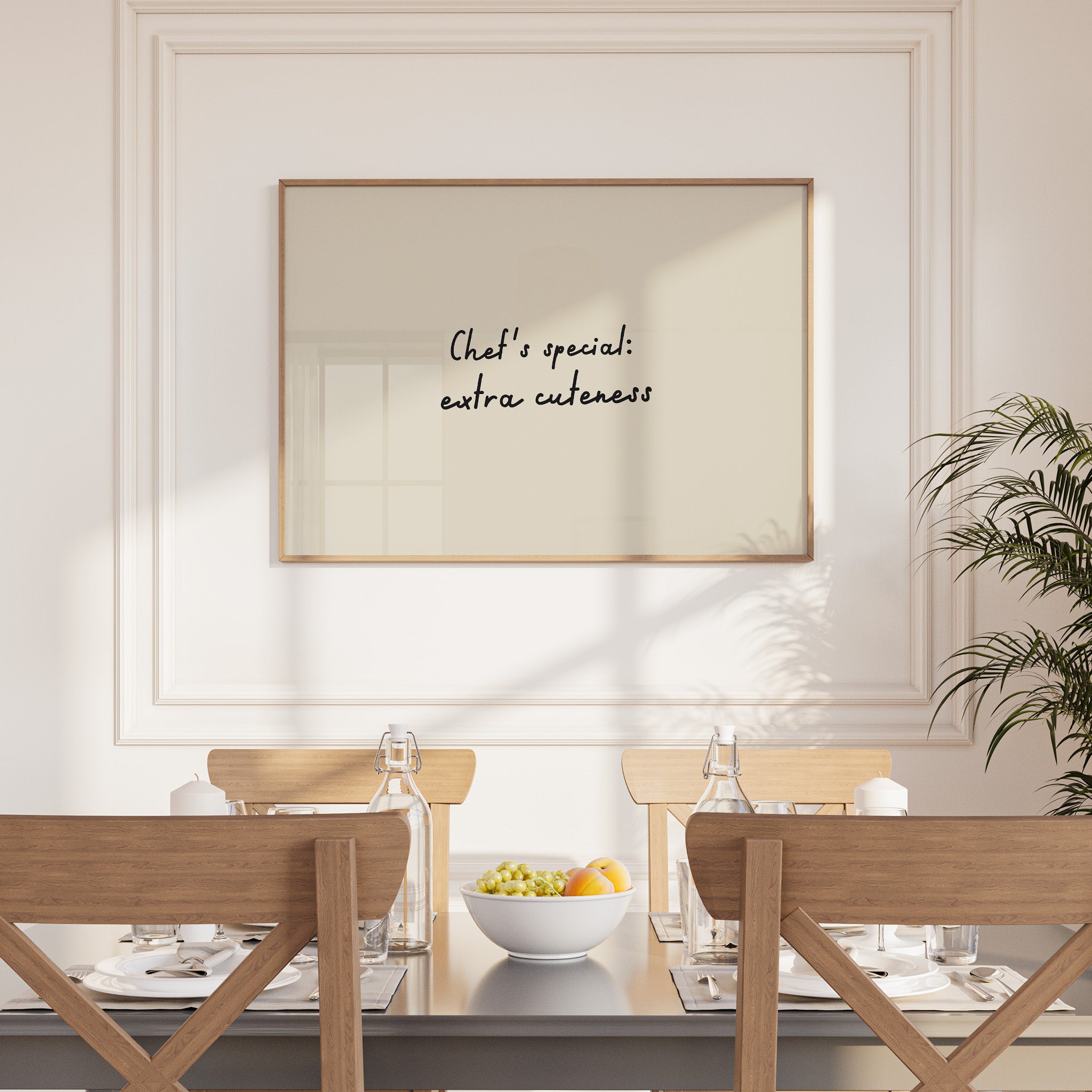 Chef's Special: Extra Cuteness Print | Hand-Drawn Kitchen Typography Poster